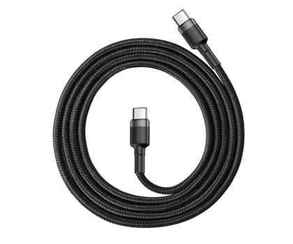 Kabel BASEUS USB-C USB-C Baseus Cafue PD 60W 1m czarno-szary CATKLF-GG1